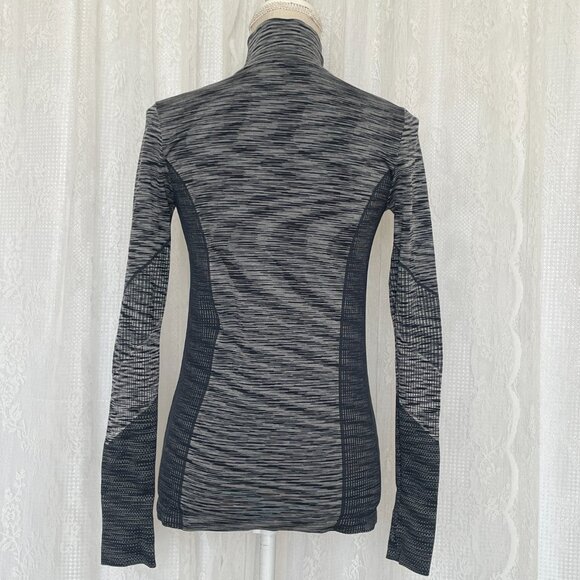 Athleta Women's Jacket Gray Flurry Half Zip Base Layer Mock Neck Long Sleeve - Picture 4 of 6